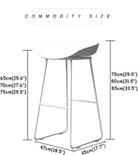 Sgabelli Nordico Sgabelli Da Bar, Poggiapiedi Senza Braccioli Della Sedia Del Pub Della Cucina Della Prima Colazione, Sgabelli Casuali Del Metallo Di Arte Del Ferro Alto, Contro Altezza 65/70/75 Cm