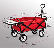 HJBH Pieghevole Outdoor Utility Wagon con la Tabella e la Coppa, Pieghevole Carrello a Mano Multifunzione Carrello Adatta for Il Campeggio Picnic Beach (Color : J)