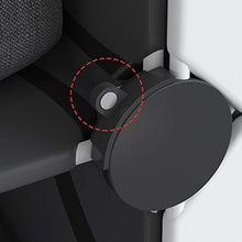 XWZH Cabinet Scarpe da Polvere Armadio di plastica Cubetti di stoccaggio ad Incastro per Vestiti, Modelli Decorativi traslucidi, Elegante Bianco e Nero (9 cubo)
