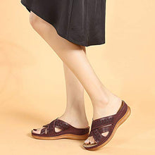 Sandali Donna Sandali Zeppa Scarpe Passeggio Spiaggia, Sandali Donna Sexy Tacco Zeppa Sandali Punta Aperta Retro, Moda Comode Morbido Antiscivolo Ciabatte Casa Infradito,C,41