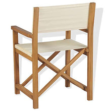 OUSEE Sedia da Regista Pieghevole in Legno Massello di Teak Sedia da Giardino
