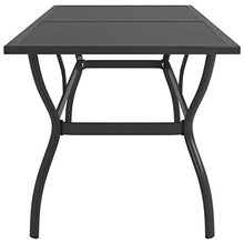 Qnotici Tavolo da Pranzo da Giardino con Struttura in Acciaio Verniciato a Polvere, Tavolo da Pranzo da Esterno in Stile Industriale 190 x 80 x 72 cm (Lunghezza x Larghezza x Altezza) -Antracite