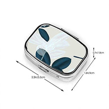 Scatola per pillole quadrata in argento per tablet e tablet medicina, colore: verde scuro, bianco, marrone naturale