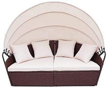 Divano Decorativo Vimini Mobili da giardino, Sedia Lounge Garden Combination Sofà, Mobili da giardino Salotto Sedia da giardino Sofà combinato,Brown
