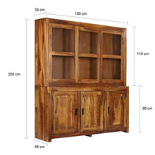 vidaXL Legno Massello di Sheesham Credenza Madia Armadietto Mobile Consolle