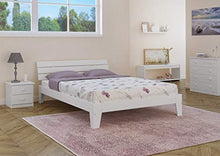 Erst-Holz Solido Elegante Letto Matrimoniale bianco140x200 in Pino con doghe rigide 60.54-14W