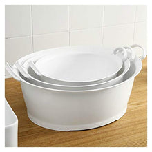 TJYXXQ Bacinella Vaschetta Verdura 3 PCS Biaurale Lavabo Lavabo Mobilia Plastica Grande Lavabo Pediluvio Grande (Color : White)