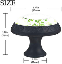 Foglie di trifoglio trifoglio per Patrick Day Pomelli per Porta Set di 4 Pomelli per Mobili Manopole per Cassetti Cucina Armadio Vetro