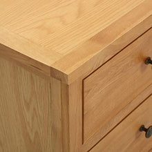 vidaXL Legno Massello di Rovere Cassettiera Credenza Madia Armadietto Armadio con Cassetti Mobiletto Comò Mobile Arredamento 80x35x75 cm