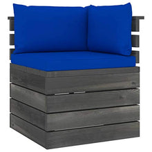 FAMIROSA Set Divani da Giardino su Pallet 5 pz con Cuscini Massello Pino-1825