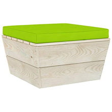 vidaXL Ottomana da Giardino su Pallet con Cuscino in Legno di Abete