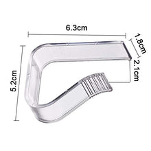 LGLG - Set di 4 mollette per tovaglia, in plastica, trasparente, per casa, cucina, ristorante, erbacce, picnic, patio e feste, 6,3 x 5,2 cm