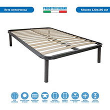 Kit rete e materasso una piazza e mezza 120x190 FINLANDIA più cuscino fiocco memory aloe in regalo, rete una piazza e mezza a doghe 120x190 ortopedica con materasso memory alto 22cm