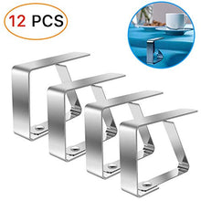 OurLeeme Clip per Tavolo, Clip per tovaglia in Acciaio Inossidabile Clip per Coperchio per Tavolo Portabiti da Tavolo da Giardino per Matrimoni in casa