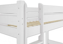 Erst-Holz Letto a Castello Bianco di Pino Anche per Adulti 80x190 Divisibile in Due 60.16-08-190WT80