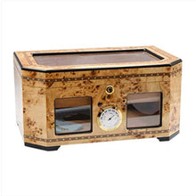 CLJ-LJ Legno di Cedro allineato Vetro Tetto apribile Cigar Cabinet può tenere 50 Cigar doppio strato con umidificatore e igrometro grande capacità del cassone regalo degli uomini ble for la sede di cl