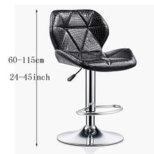 Reception Desk Sedia Pu Pelle Swivel Barstools,Panina Sgabello Alto Sgabello Bianco Nero Backrest Altezza Regolabile in Pelle Rotabile A 360 Gradi in Pelle Rotabile Casa Tavolo Tabl