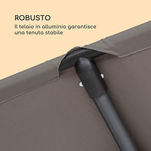 blumfeldt Flex-Shade - Parasole, Materiale: Poliestere, Fattore di Protezione UV: 50, Gamba di Appoggio in Alluminio, Idrorepellente, Superficie: 150x210 cm, Grigio Scuro