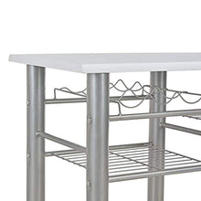 Set da Bar 3 Pezzi con Ripiani, Tavolo e 2 sedie per Case, Giardini, Bar, Pub o ristoranti Blackbarbar in Legno e Acciaio