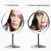 SHYPA Specchio for Il Trucco - Specchio cosmetico ingranditore Specchio bifacciale Girevole 7 Pollici con ingrandimento 3X