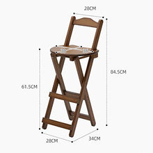 Sedia da Bar Moderna e Semplice in bambù Schienale Pieghevole Design Ergonomico Design a Doppia Traversa, Forte capacità di Carico Materie Prime Naturali