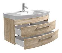 Posseik Rima - Lavandino in rovere sonoma, 100 x 50 x 57 cm