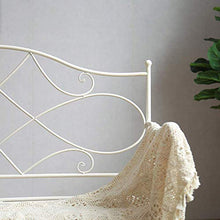 LXLH Panca da Giardino Panche da Giardino Doppie panchine da Giardino in Metallo panchine da terrazza, Panca da Balcone da Esterno con Schienale e braccioli, poltroncina da Giardino multifunziona