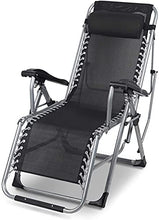 Zero Gravity Sun Lounge Chair Pareti Patio Patio Black And Grey Sedia a Sdraio Pieghevole Pieghevole reclinabile con poggiatesta