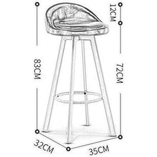 Yxsd Sgabelli da Bar Insieme di 2 Cucina Bar Colazione Dining Chair contatore sede Morbida for Café Stool Wooden Legs con Il Cuoio Torna Sgabello poggiapiedi Schienale seggiolini Finto Legno Bar
