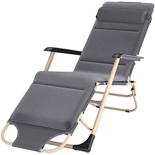 FGVBC Sedie da Giardino Sdraio Sdraio sedie da Giardino Oversize reclinabili per Persone Pesanti all'aperto Spiaggia Prato Campeggio Sedia Portatile Sedia a Sdraio Pieghevole con Cuscini reclinabile