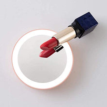 LBWARMB Trucco Specchio con luci LED Piccolo Specchio con Luce Mini Glow Portatile Ricaricabile Portatile Make-up Specchio di Trucco