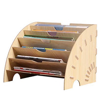 Schedario Classificatore Verticale Cartella, Classificazione dei File A 6 Strati, Design Fibbia, Borsa per Archivio in Legno per Ufficio, Archivia Cartella Desktop, Fan, Cartella per Lettere,