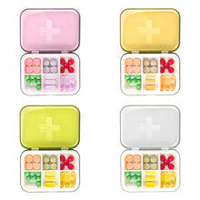 DOITOOL - Contenitore per pillole da viaggio, con 6 griglie, in plastica, impermeabile, porta pillole portatile (verde, bianco, rosa, arancione)