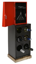 ts-ideen Mobiletto Comodino Colonnina Cantinetta rustica scaffale Botriglie Vino stile retro motivo Design Slot machine 80 x 27 cm