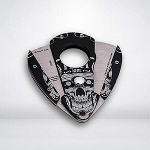 Tagliasigari - Sigari Cutter Tagliasigari Acciaio Inossidabile Inciso Taglio Doppio Lama Sigaro Ghigliottina, Pocket Sigaro Strumento Adatto alla Maggior Dimensione di Sigari, Confezione Regalo,Blu