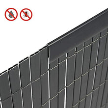 Sekey Stecca per Recinzione in PVC, Striscia Terminale Profilo di Copertura Adatto per Balconi, Giardino Protezione per Recinzioni, Set di 5 Pezzi, 1m / Striscia, Antracite