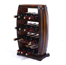 PZW Portabottiglie Semplice e Creativo, Portabottiglie in Legno Massello Portabottiglie da Pavimento Portabottiglie Cilindrico, Capacità Portabottiglie da 15 Bottiglie Dimensioni: 36 * 17 * 67 cm