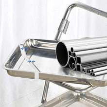 Carrello medico a Tre Strati Ispessito Medico con Il Carrello della chirurgia dello Strumento del Vassoio, Automobile di Registrazione dell'infermiere, Veicolo di Cura di Consegna dell'attrezzatura