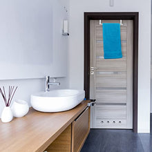 Relaxdays Portasciugamani per Porta e Armadio, da Appendere, Acciaio Inox, Senza Fori, per la Cucina e il Bagno, Bianco