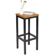 WOLTU BH86hei-4 Sgabelli da Bar Sedia Alta per Cucina senza Braccioli Schienale in legno massello e metallo Set 4 Pezzi