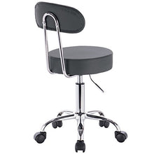 WOLTU® BH34gr-1 Sedie Ufficio Sedia da Scrivania Sgabelli con Schienale Similpelle Cromato Girevole Moderno Grigio1 Pz