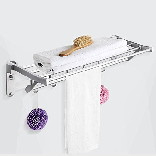 Portasciugamani da bagno Portasciugamani pieghevole in alluminio con portasciugamani
