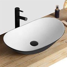 ASDUU Lavabo, Ceramica, Curva Bianco e Nero sopra Il lavandino del lavandino del Bagno (Dimensione: C)