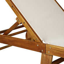 Outsunny Sdraio da Giardino con Schienale Regolabile con Ruote Balcone in Legno di Acacia 198x60x88/80/69/45cm