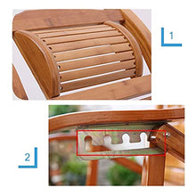 PAKUES-QO Lettini Pieghevoli Sedia da Giardino reclinabile Sedia Relax da Esterno Sedia a Dondolo in Legno Lettini da Sole Sedie a Sdraio Regolabili