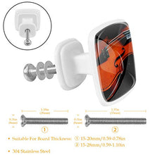 Set di 4 maniglie rotonde per armadio da cucina, credenza, cassettiera, cassettiera, con viti, per cucina, comò, armadietto, bagno, guardaroba, strumenti musicali violoncello retrò