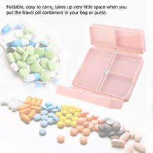 Oumefar Portapillole Magnetico Pieghevole per portapillole settimanale a Vite Organizer Settimanale per Pillole (Pink)
