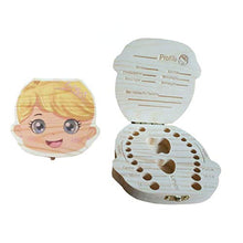 BoburyL Bambino Denti Box organizzatore Salvare Latte Denti Legno Storage Box Grandi Doni 3-6 Anni Senza Scatola al Minuto