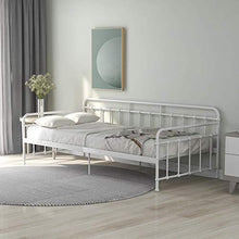 Daybed - Telaio letto in metallo con rete a doghe in metallo, per letto degli ospiti, 90 x 200 cm, colore: Bianco