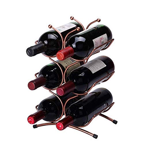 KEWEI - Supporto per 6 Bottiglie di Vino, Supporto per Bottiglie di Vino, Supporto in Ferro da Stiro, per Soggiorno, Cucina, casa, Ferro da Stiro